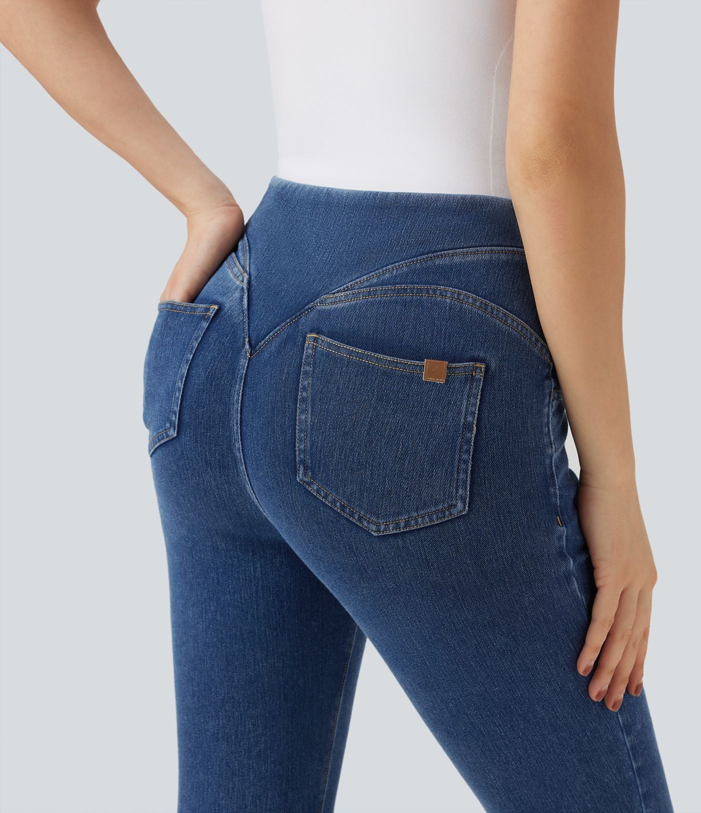 Legging 7/8 denim Halara Flex™ SoCinched gainant effet push-up taille haute avec poches