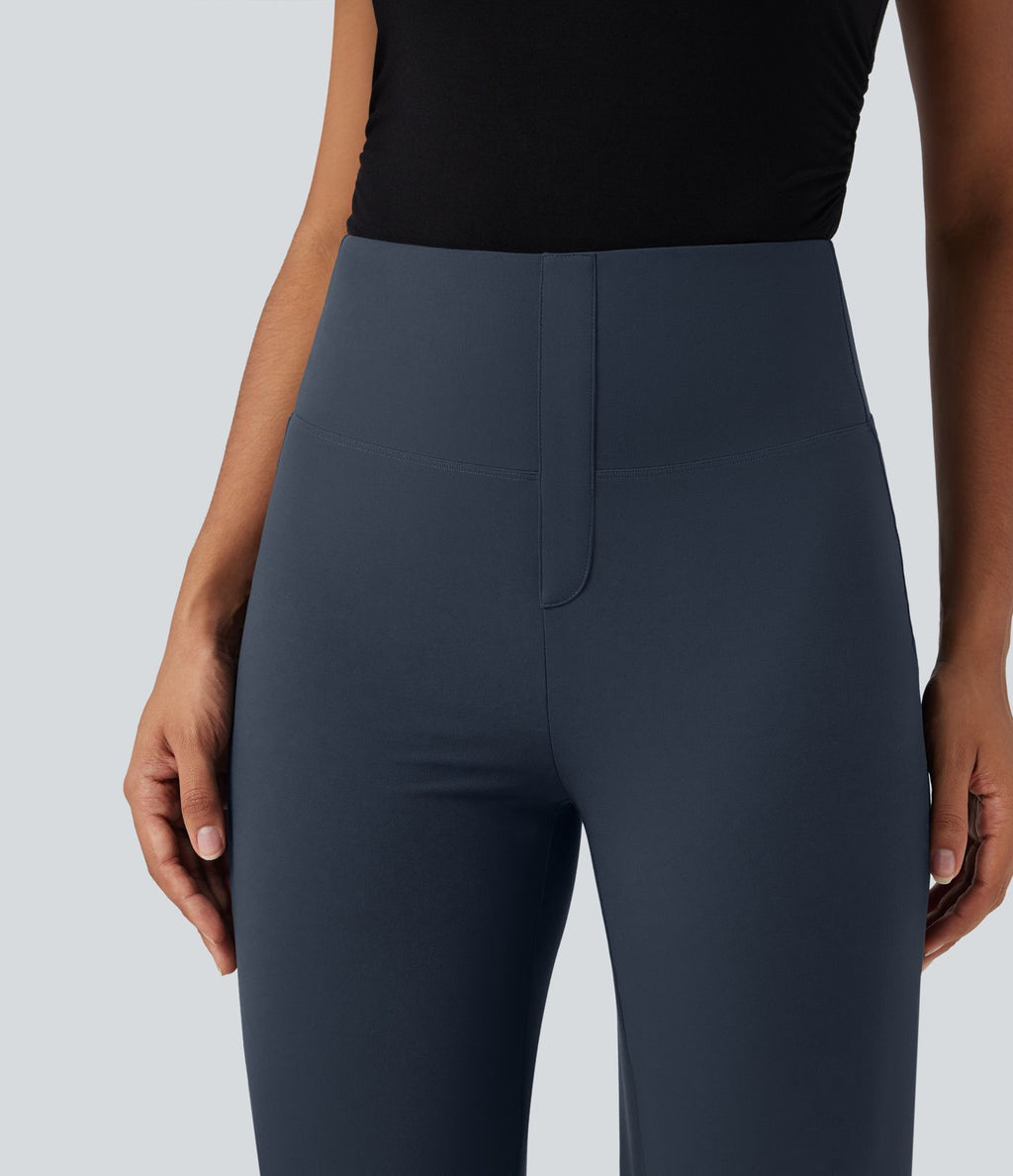 Pantalon de travail droit gainant taille haute avec poches Halara UltraSculpt™