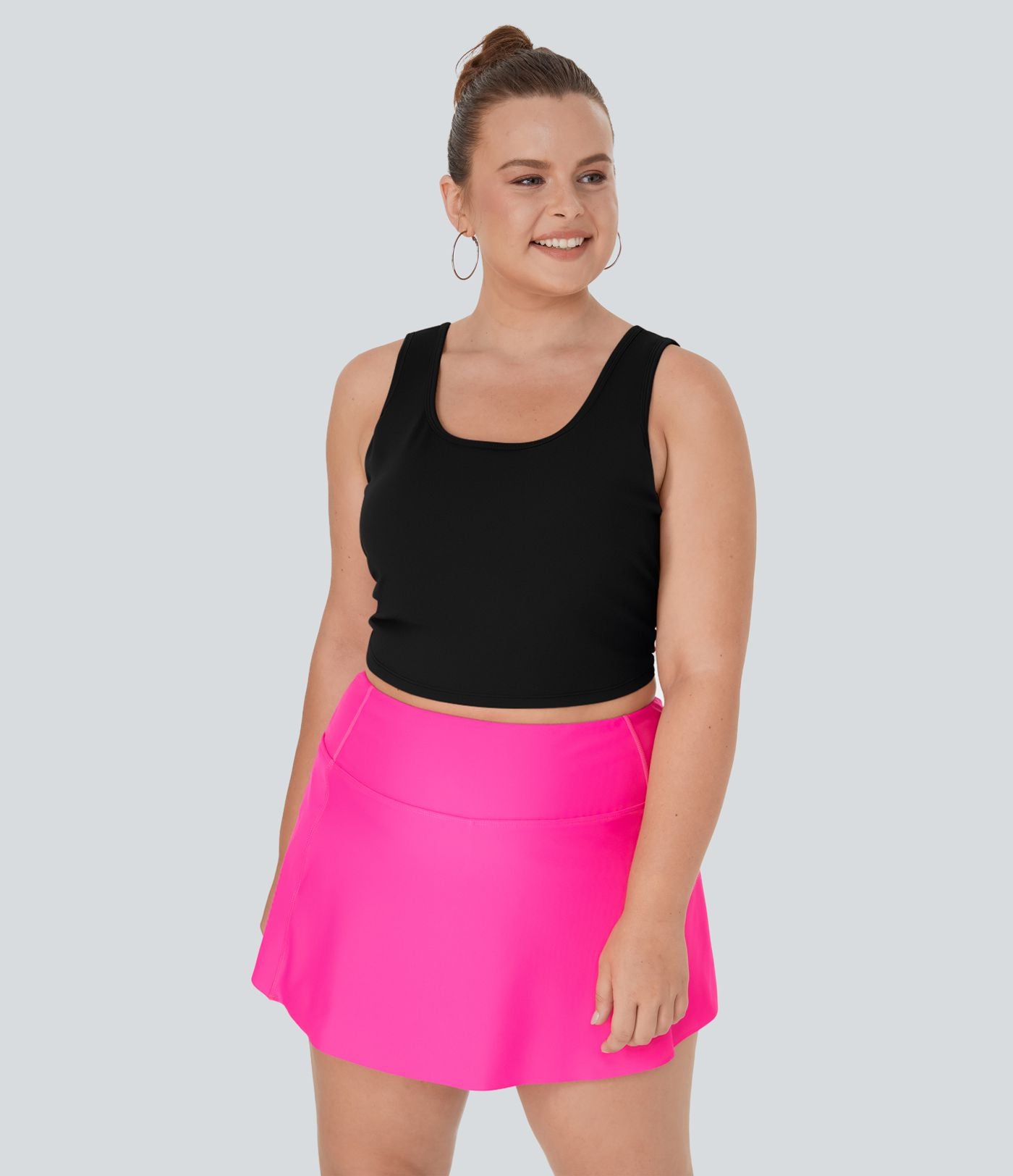 Débardeur Danse Barre Ballet Grande Taille à Encolure U Dos Nu et Croisé