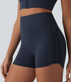 Short de yoga SoftlyZero™ Airy gainant slim taille haute à dos croisé à effet frais InstantCool, ourlet arrondi et poche