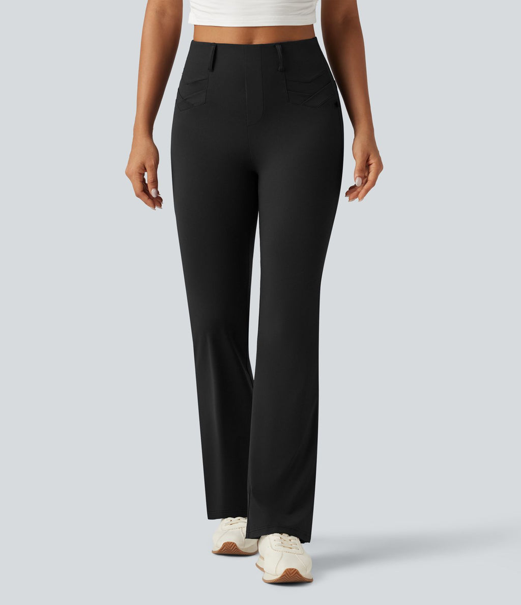 Pantalon de golf flare effet frais InstantCool taille haute à séchage rapide avec poches et protection solaire UPF50+