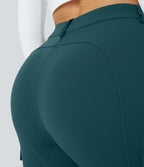 Pantalon cargo ajusté uni taille haute DayStretch avec poches zippées