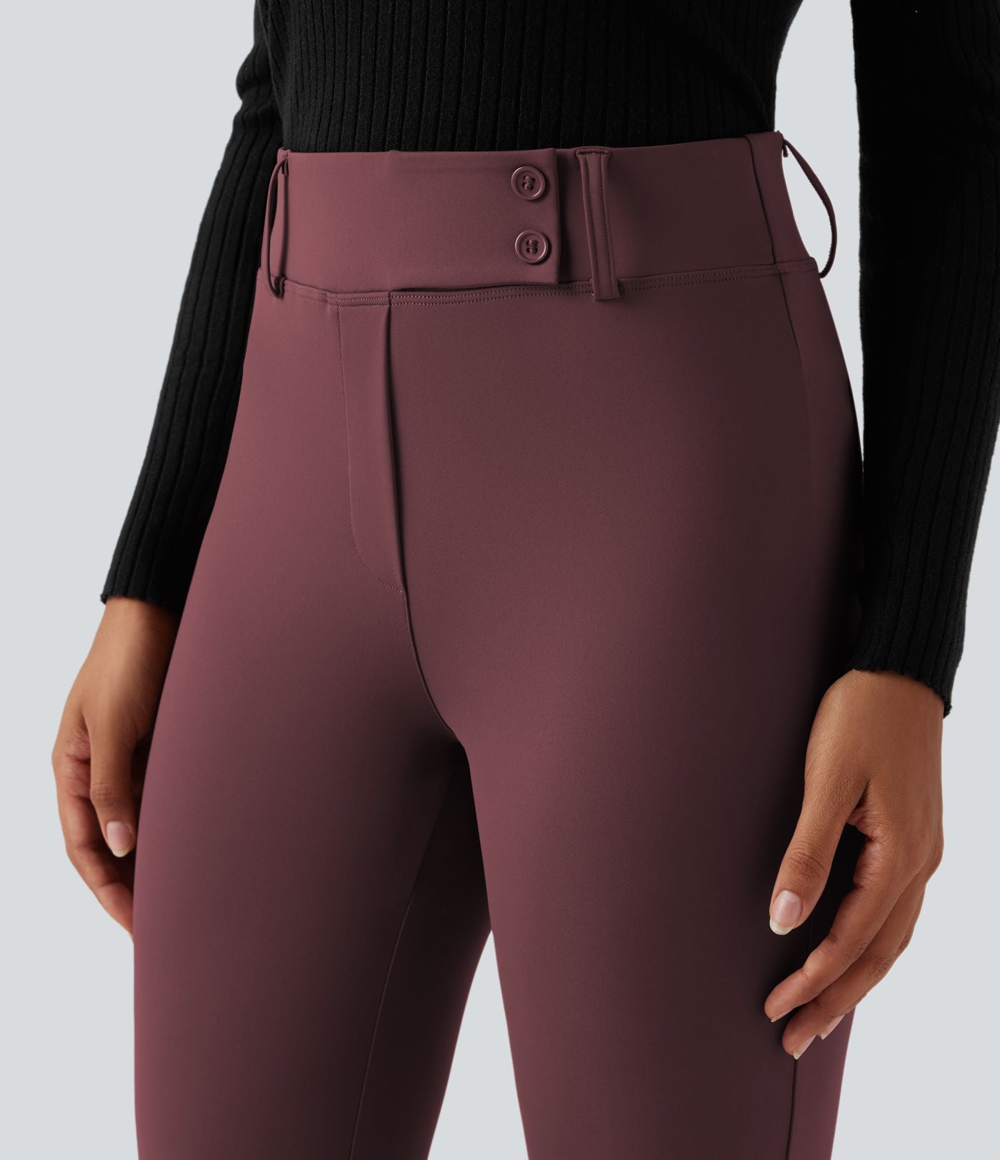 Pantalon tailleur évasé taille haute avec poches Halara Flex™