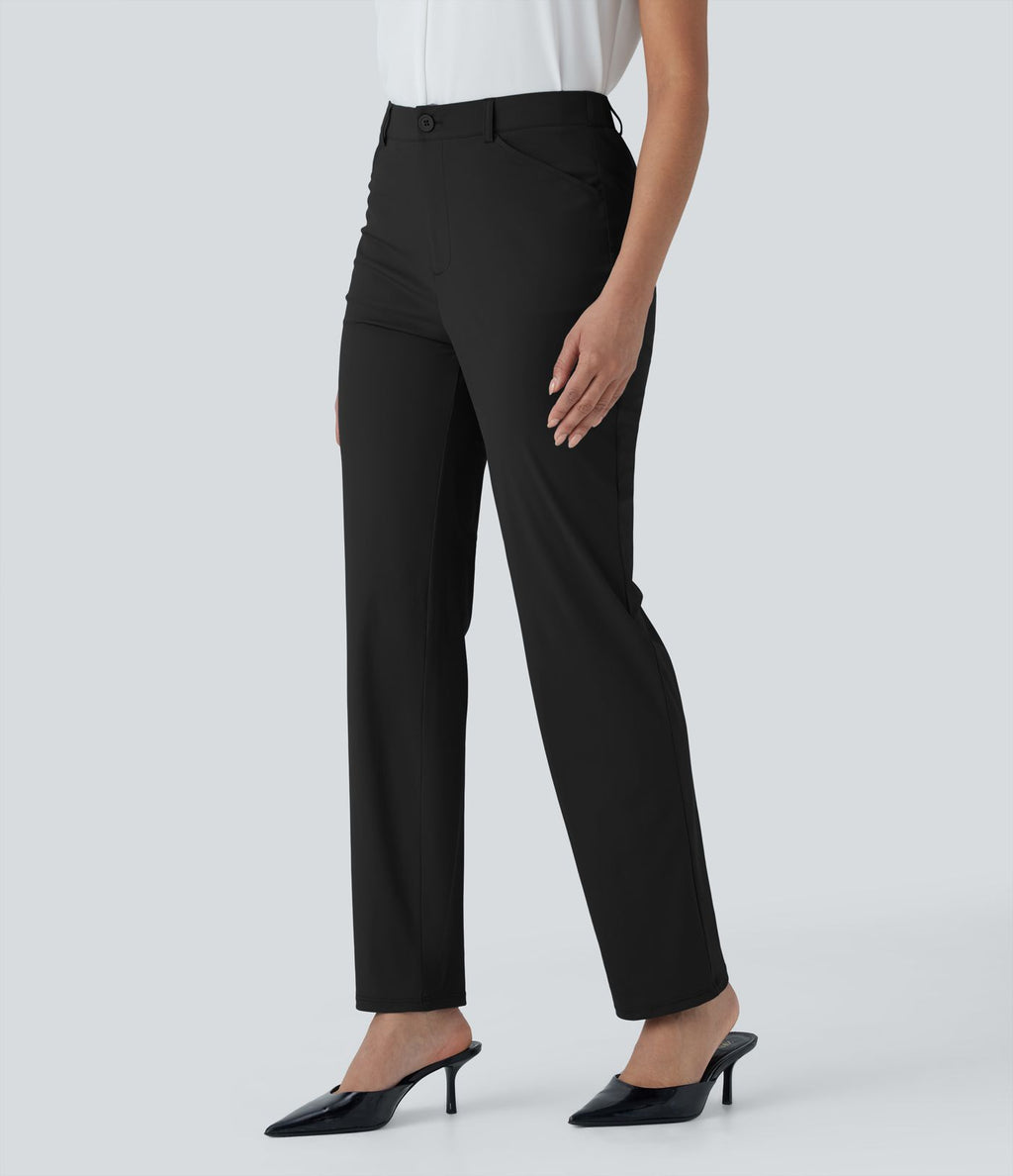Pantalon de costume effet frais InstantCool à taille mi-haute avec poches latérales