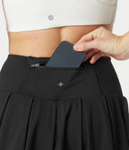 Jupe-short de tennis mini SoftlyZero™ QuickDry taille mi-haute gainante à plis avec poches