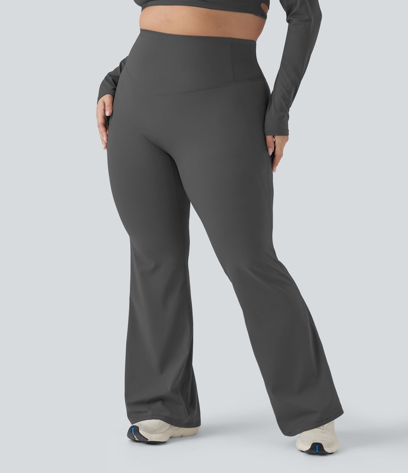 Pantalon yoga évasé gainant sculptant grande taille taille haute Halara UltraSculpt™