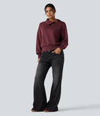 Sweat-shirt oversize SpacerTek™ col tunnel et demi-fermeture éclair