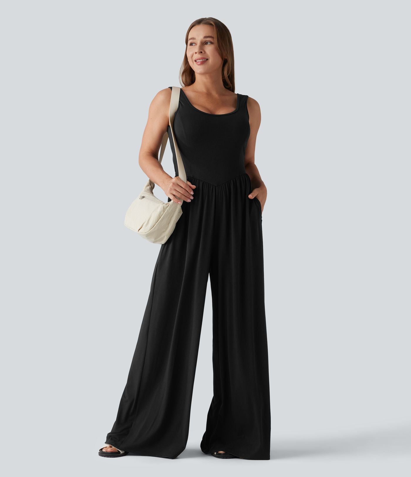 Combinaison casual large col U avec poches - Édition Easy Peasy
