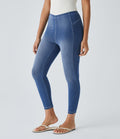 Halara Flex™ Jegging Casual 7/8 Tricoté Stretch Taille Mi-Haute avec Poche Arrière à Enfiler