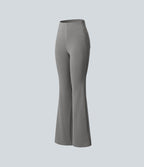Pantalon tailleur bootcut taille haute ventre plat avec poches