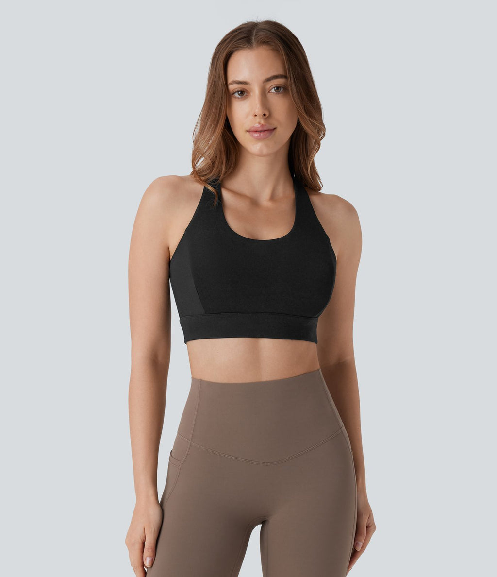 Brassière yoga dos nageur maintien léger E-G