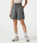 Short cargo bermuda de sport taille haute à cordon de serrage avec poches
