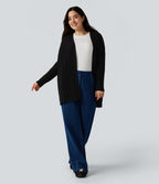 Cardigan décontracté à manches longues avec poches