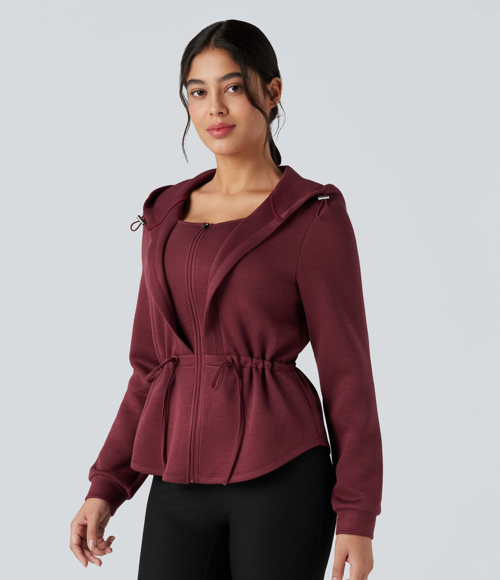 Veste de sport SpacerTek™ à capuche, manches longues, ourlet arrondi