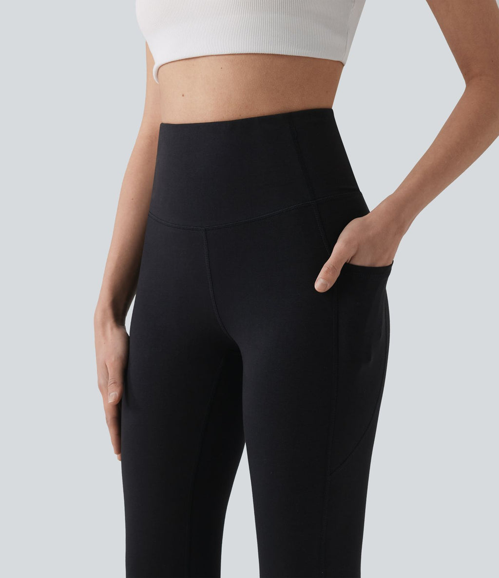 Legging de yoga Halara taille haute en jersey de coton avec poches