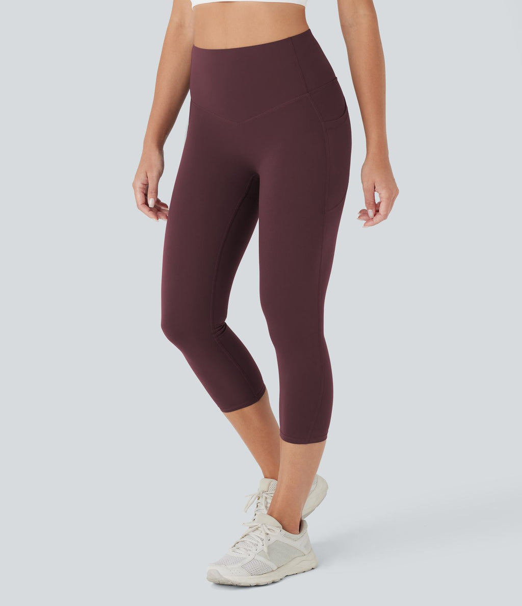 Legging corsaire d'entraînement gainant galbant taille haute avec poches Halara UltraSculpt™