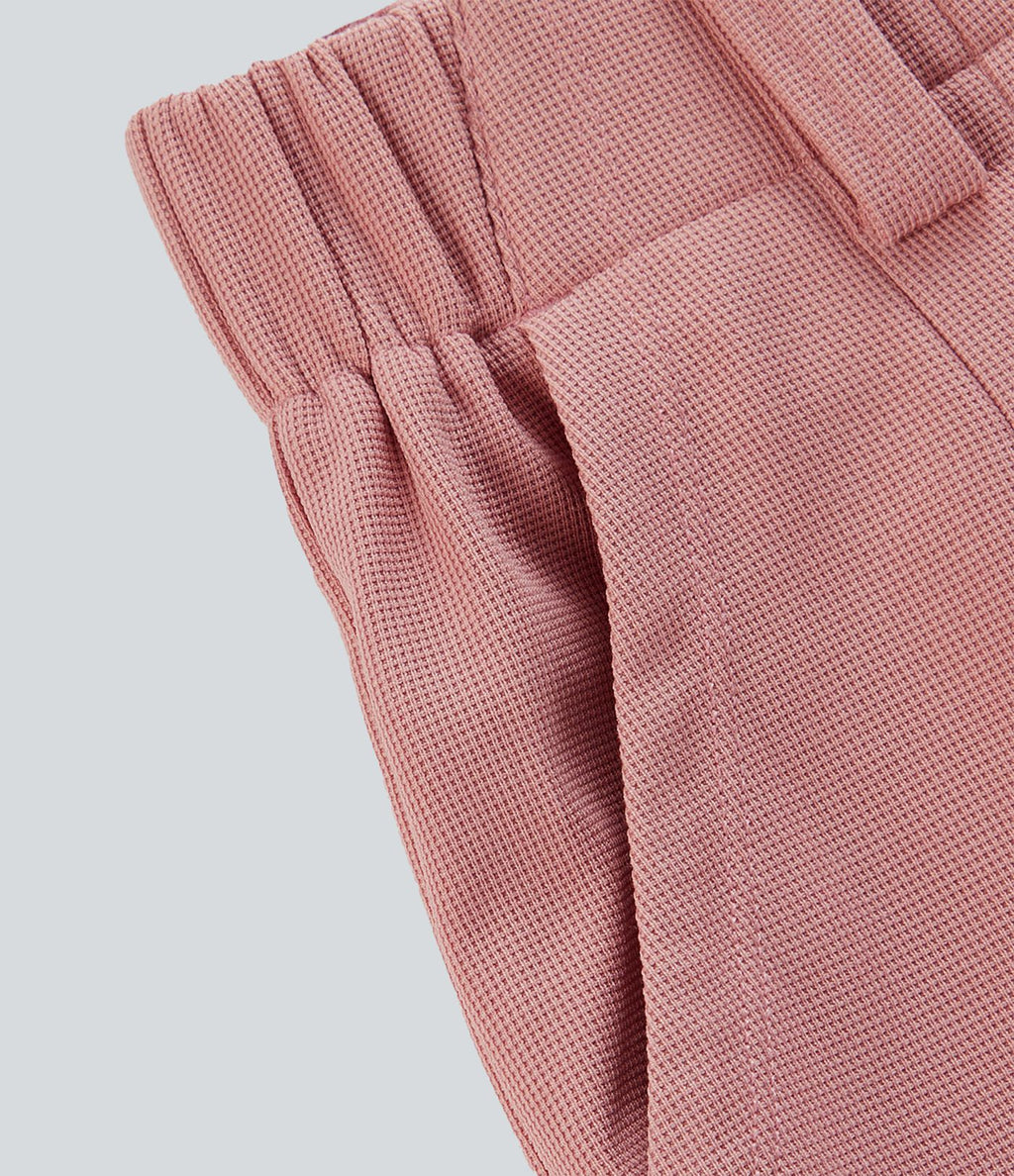 Pantalon Tailleur Large Fluide Halara Flex™ Gaufré Taille Haute Poches Latérales