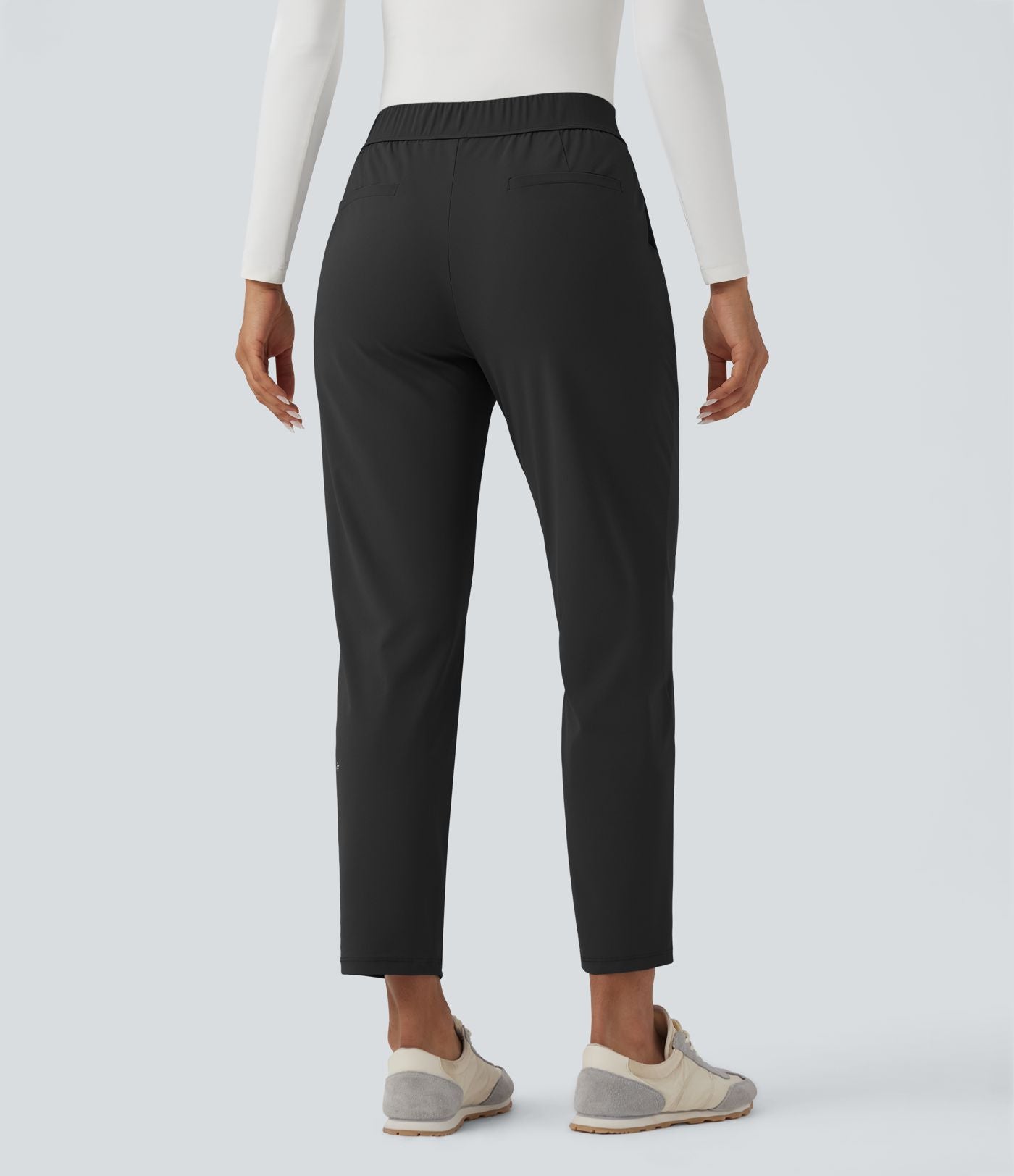Pantalon de voyage fuselé taille haute séchage rapide avec poches