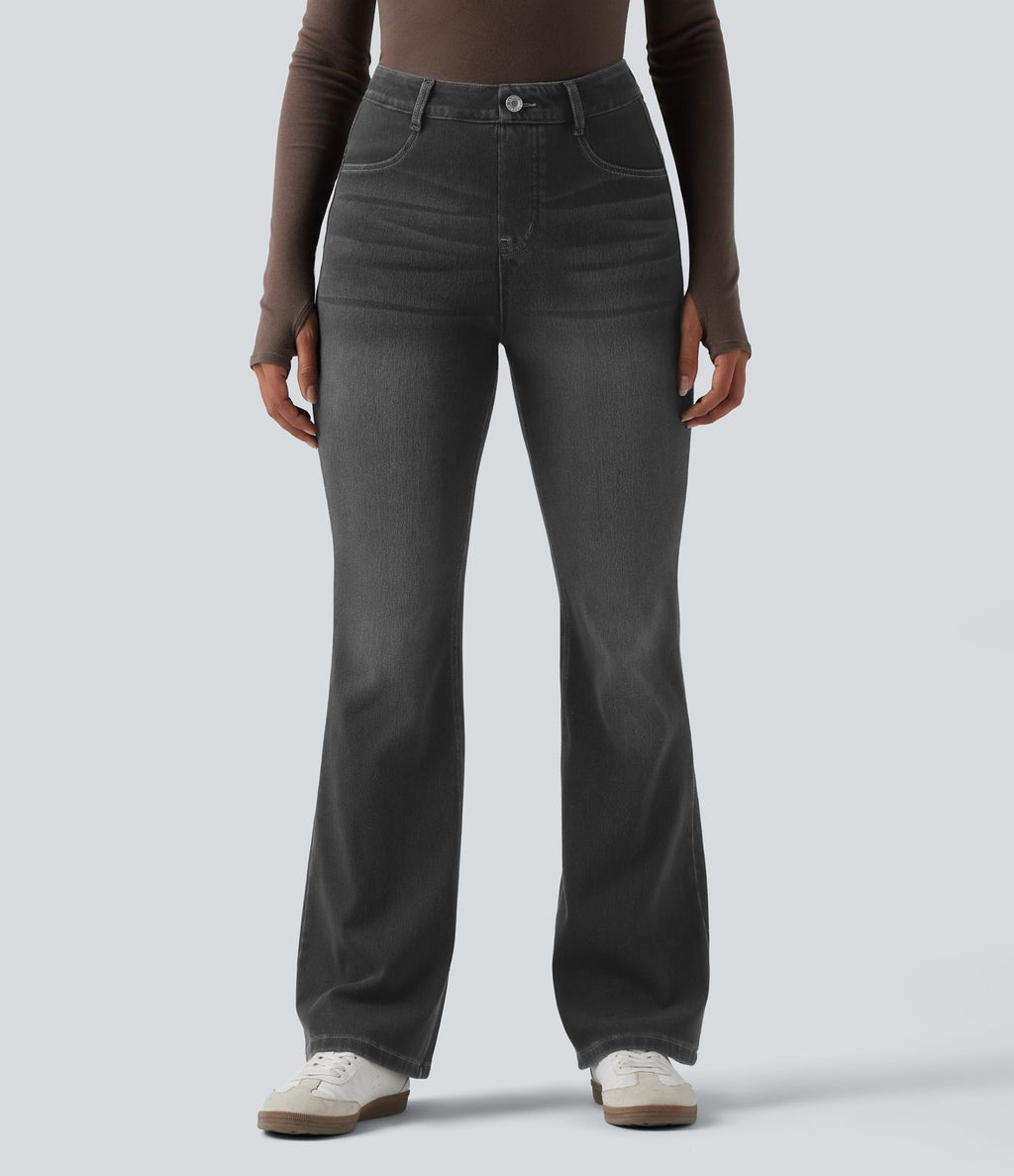 Legging denim bootcut Halara Flex™ gainant effet push-up taille haute avec poches