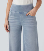 Jean décontracté ample gainant taille mi-haute avec poches Halara Flex™