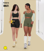 Short cycliste Halara X Smiley® SpeedWave™ 12,5 cm taille haute à séchage rapide avec poches