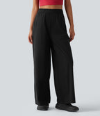 Pantalon sport coupe droite taille mi-haute mesh contrasté effet frais InstantCool séchage rapide avec poches, protection solaire UPF40+