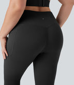 Jupe-short de tennis courte 2-en-1 gainante taille haute avec poches