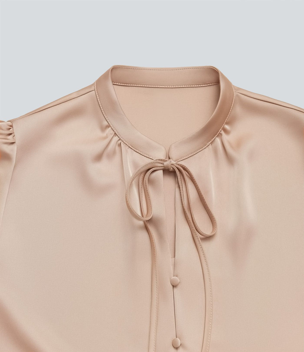 Chemise de travail manches longues nouée devant