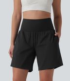 Short de yoga SoftlyZero™ Airy 2-en-1 gainant taille très haute effet frais InstantCool 17,5 cm avec poches