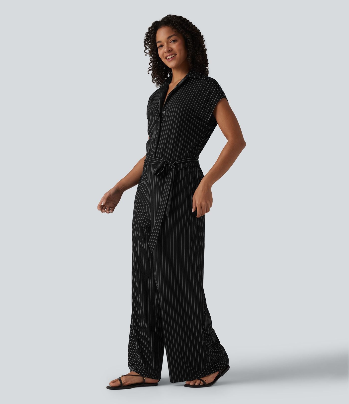 Combinaison chemise manches courtes bureau à effet frais avec ceintures et poches, accès facile Easy Peasy