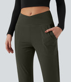 Pantalon fuselé croisé taille haute DayStretch avec poches