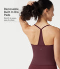 Débardeur de yoga SoftlyZero™ Plush col V dos en Y brassière intégrée