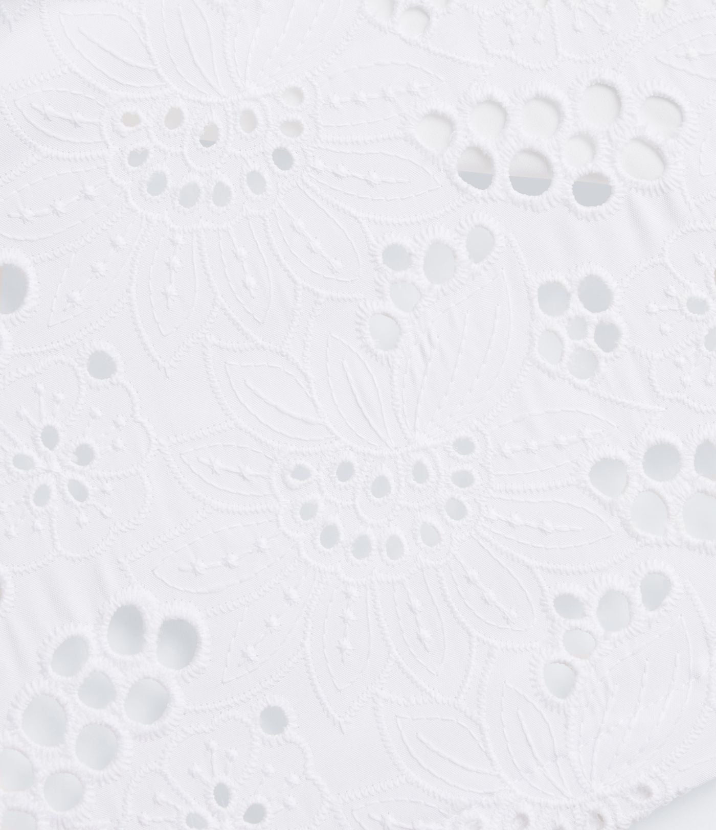 Jupe mini trapèze 2-en-1 taille haute avec fermeture éclair invisible et broderie anglaise