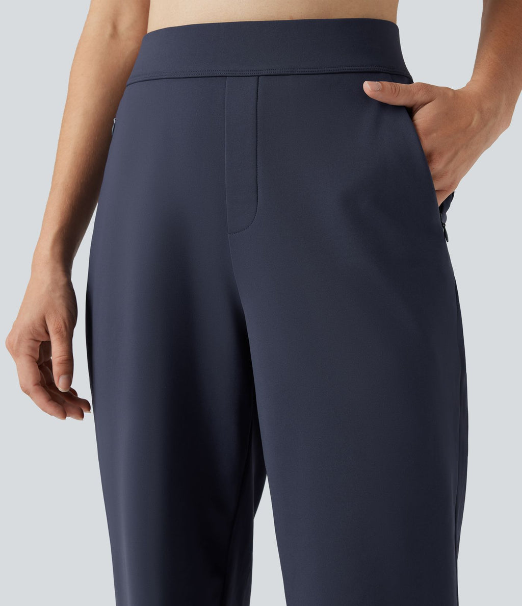 Pantalon coupe droite SoftlyZero™ Plush thermique taille haute avec poches zippées