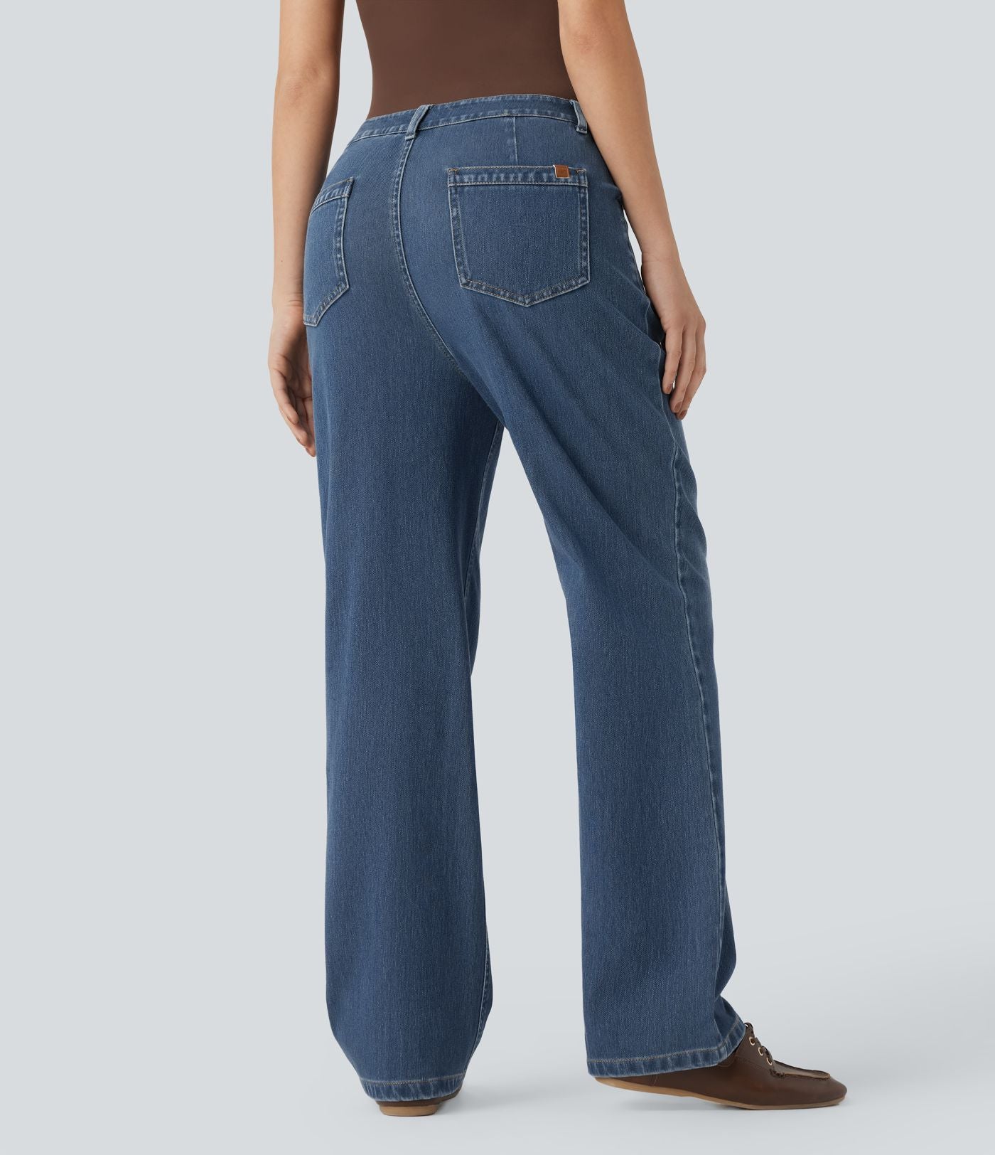 Jean droit Halara Flex™ taille haute avec poches