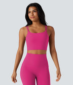 Débardeur yoga court Halara UltraSculpt™ double bretelles torsadé dos nu