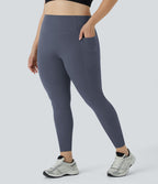 Legging d'entraînement gainant galbant taille haute grande taille avec effet scrunch et poches Halara UltraSculpt™