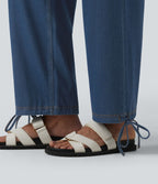 Halara Flex™ Jogging décontracté en denim taille mi-haute croisé avec cordon de serrage et poches