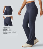 Pantalon de golf flare effet frais InstantCool taille haute à séchage rapide avec poches et protection solaire UPF50+