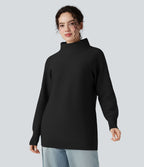 Pull casual col cheminée manches longues