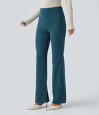 Halara Flex™ Pantalon tailleur évasé à rayures taille haute avec poches