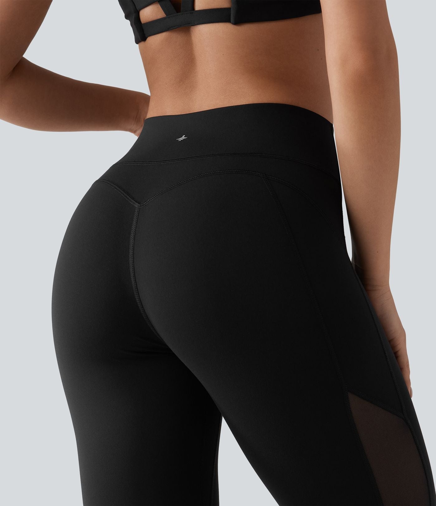Legging de yoga 7/8 Halara UltraSculpt™ taille haute ventre plat avec empiècements en mesh contrastant et poche