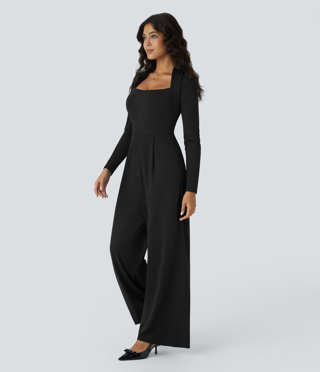 Combinaison de cérémonie à manches longues, coupe large avec poches latérales et zip invisible - Édition Easy Peasy