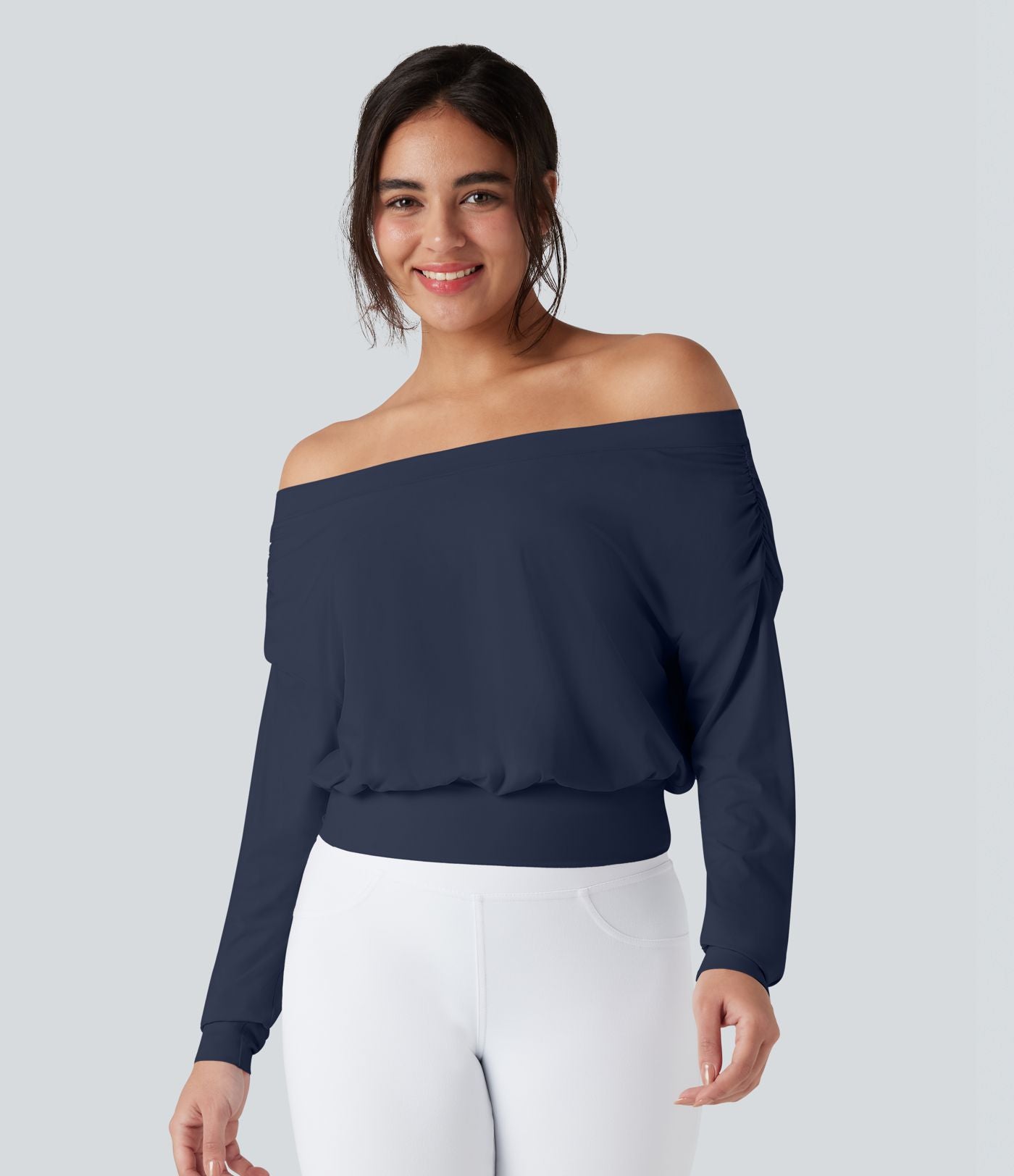 Haut de sport yoga oversize épaules dénudées effet frais InstantCool séchage rapide