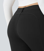 Pantalon cargo randonnée grande taille ajusté uni taille haute DayStretch avec poches zippées