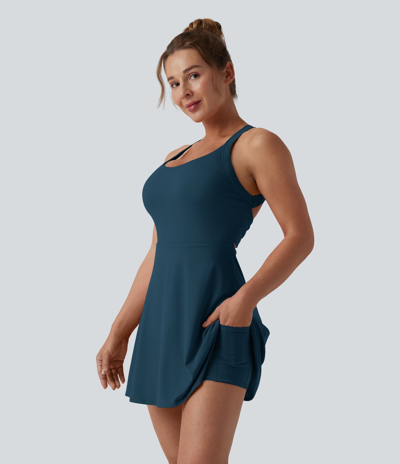Robe de danse SoftlyZero™ Airy dos nu torsadé effet frais InstantCool, accès facile Easy Peasy, bonnets E-G