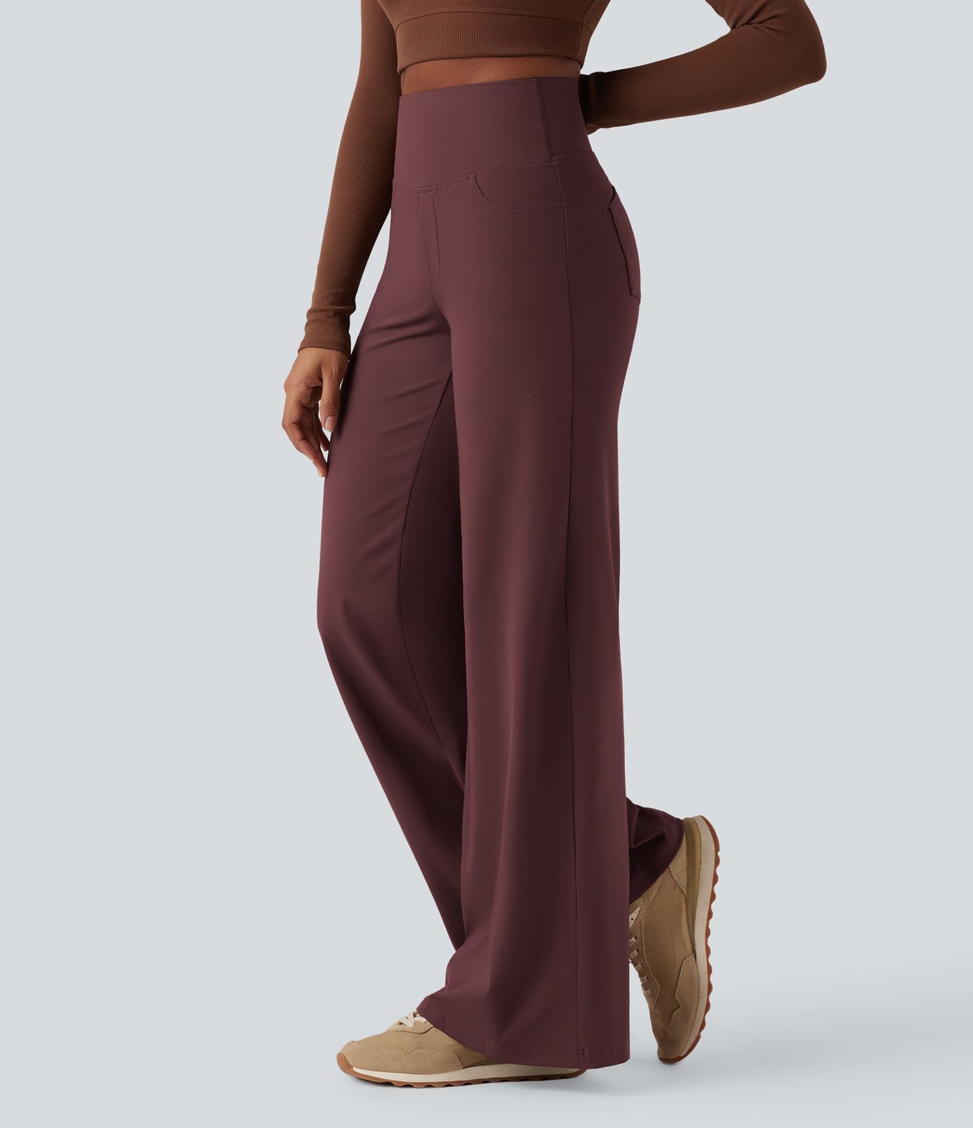 Pantalon yoga large gainant taille haute DayStretch avec poches