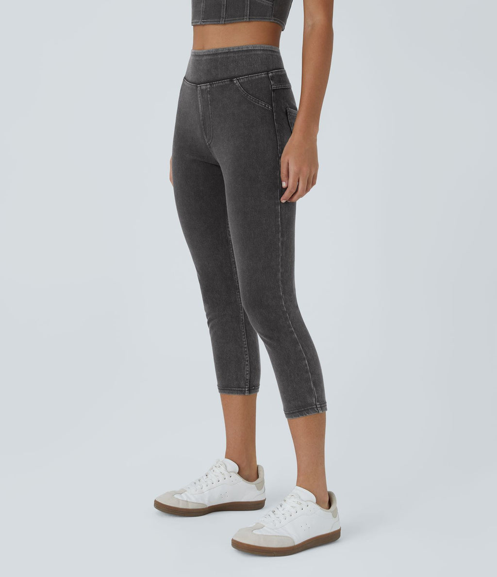 Halara Flex™ Jegging Capri Taille Haute Extensible Poche Latérale Arrière