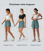 Shorts Running 7,5cm 2 en1 Taille Mi-Haute Cordon de Serrage Empiècement Mesh Contrastant