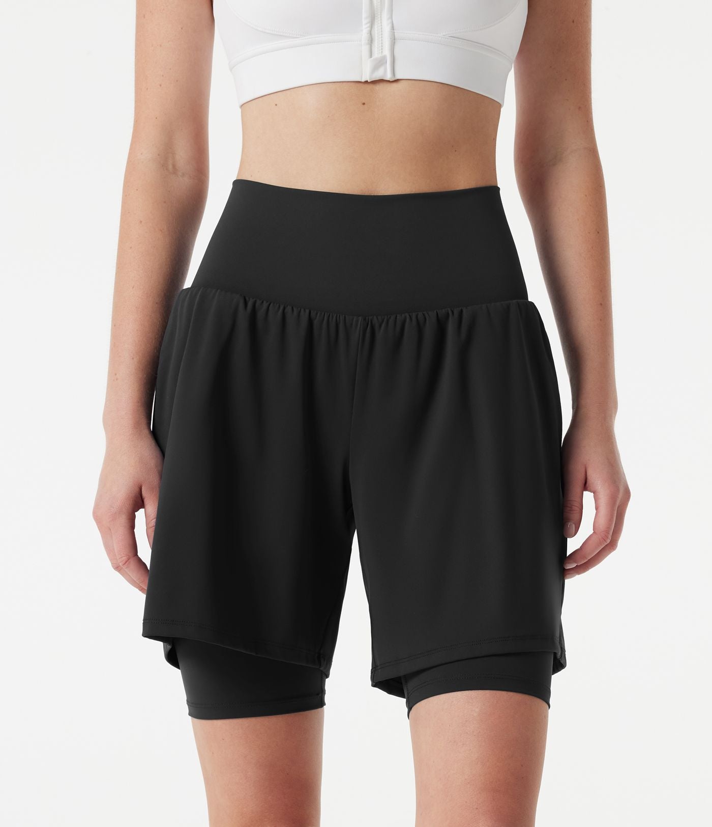 Short de yoga SoftlyZero™ Airy 2-en-1 taille très haute effet frais InstantCool 22,9 cm avec poches